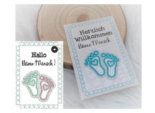 Stickdatei ITH - Postkarte Willkommen kleiner Mensch